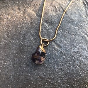 Gold amethyst necklace